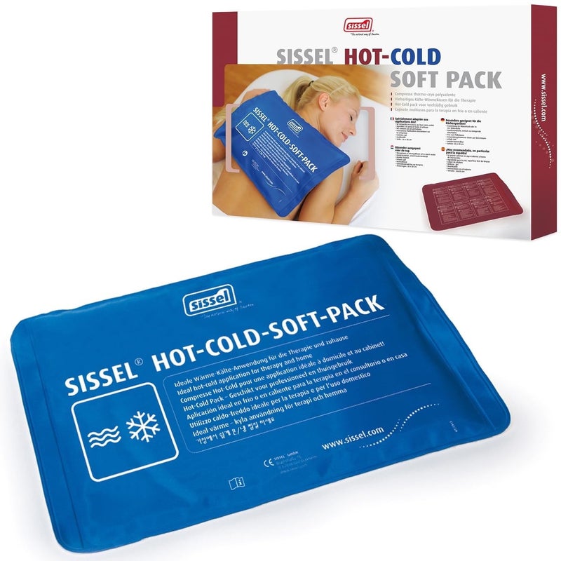SISSEL Hot-Cold-Soft-Pack | Pain Relief & Relaxation | Flexible for Back | Microwave/Freezer Safe | Blue/Bordeaux | Versatile & Durable - Image 1